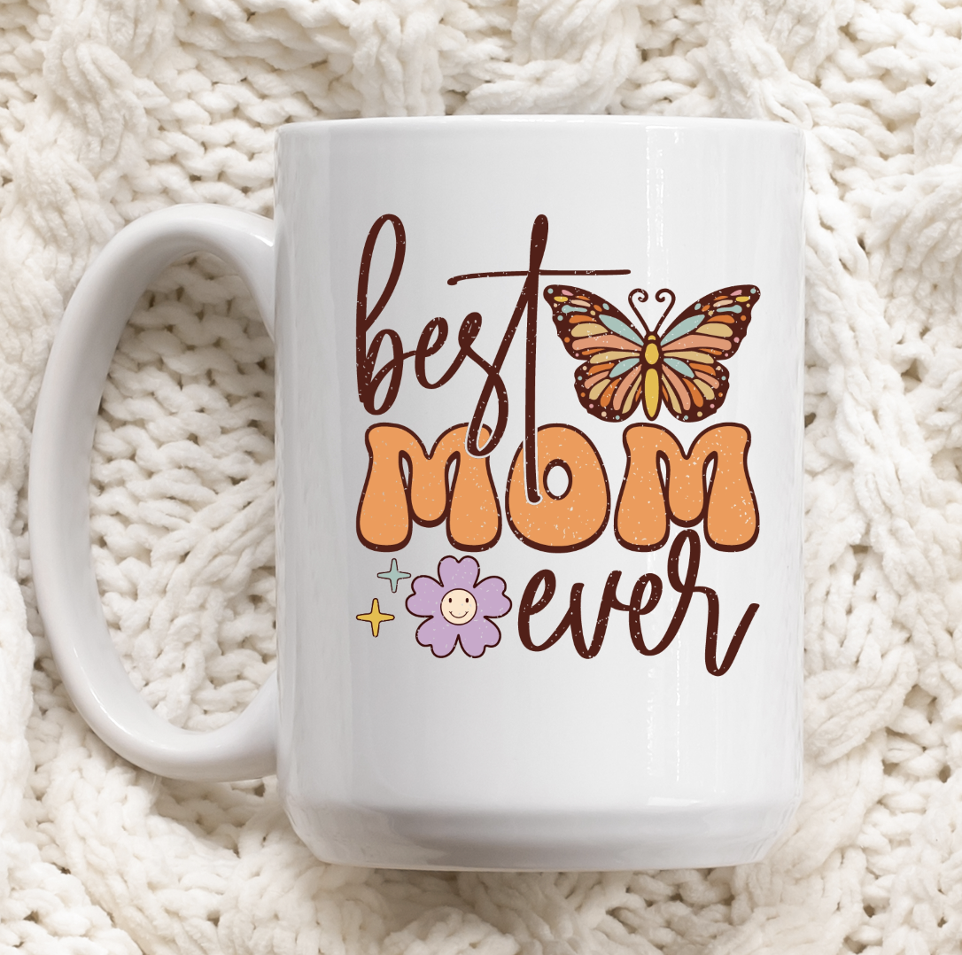 Ceramic Coffee Mug 15oz Best Mom Ever, Mother gift
