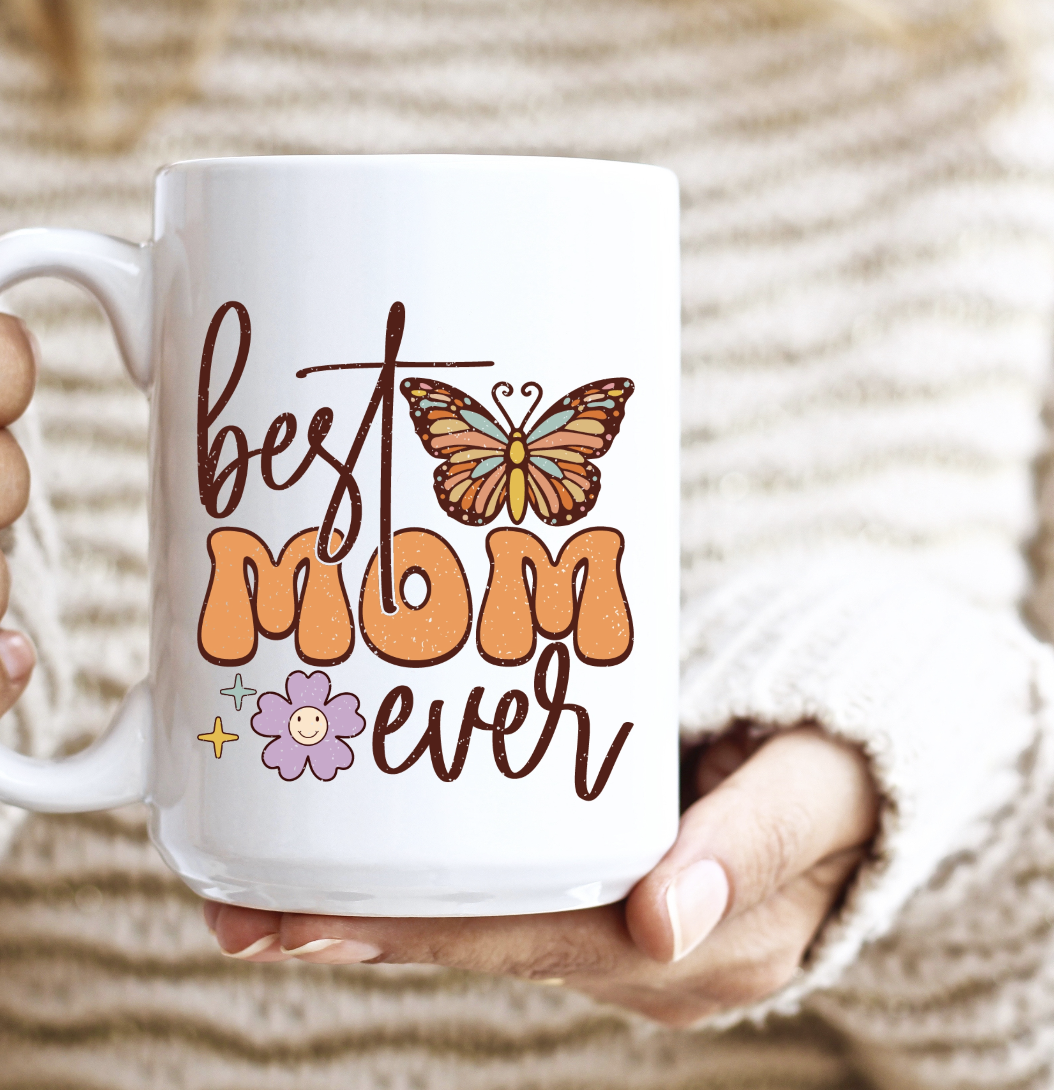 Ceramic Coffee Mug 15oz Best Mom Ever, Mother gift - Image 2