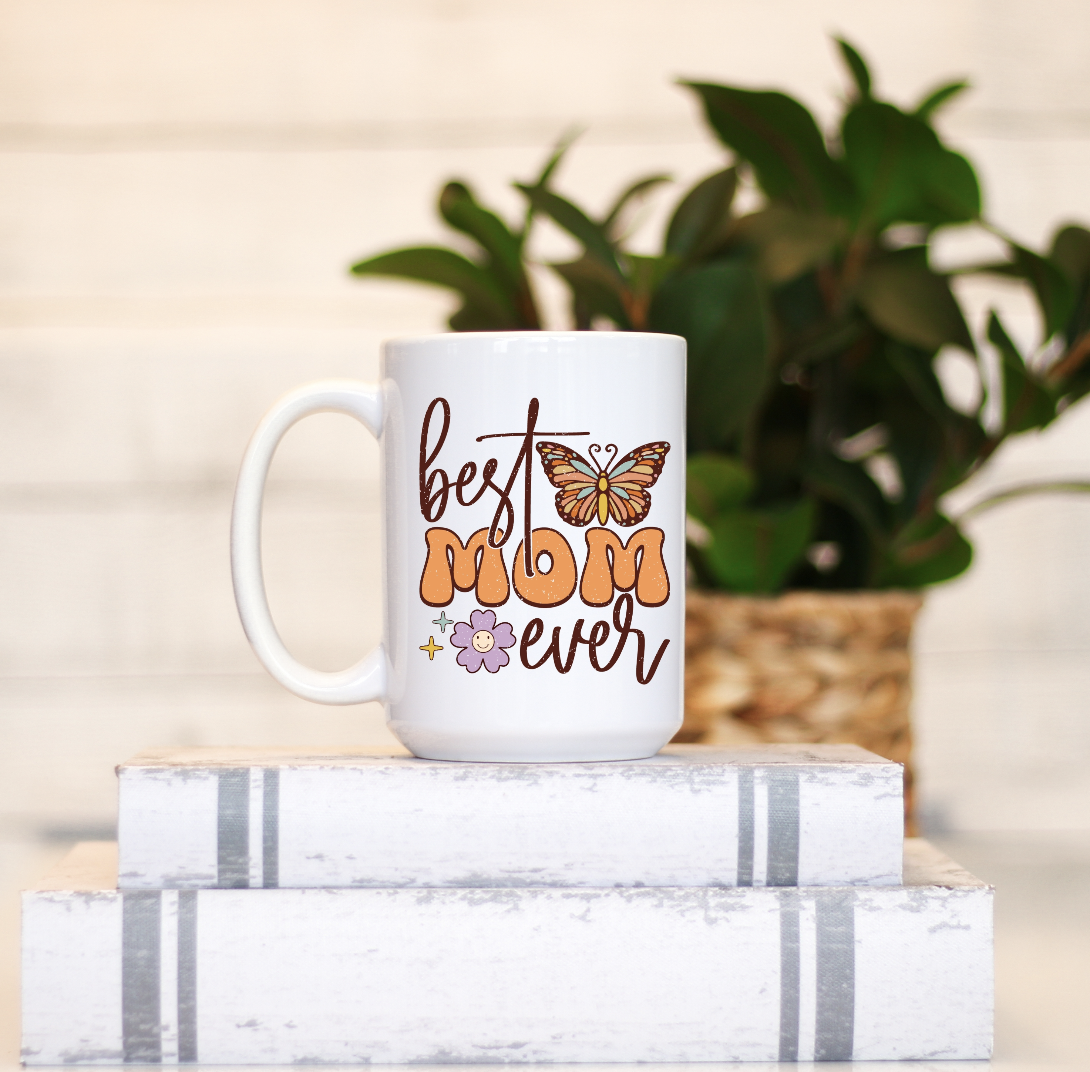 Ceramic Coffee Mug 15oz Best Mom Ever, Mother gift - Image 3